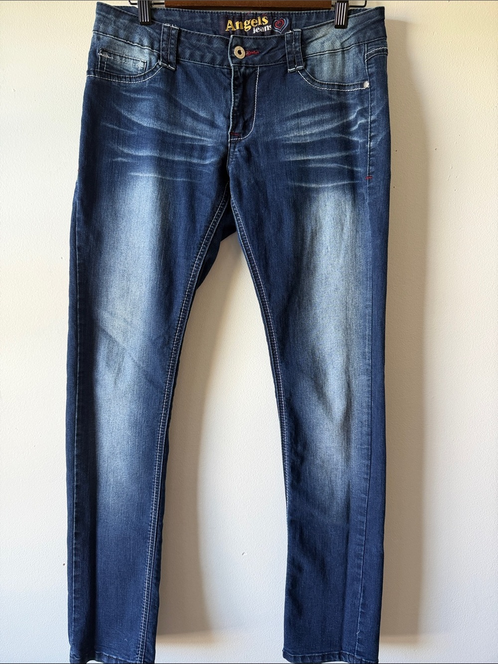 Angels Men’s Skinny Jeans in Washed Blue SZ 11